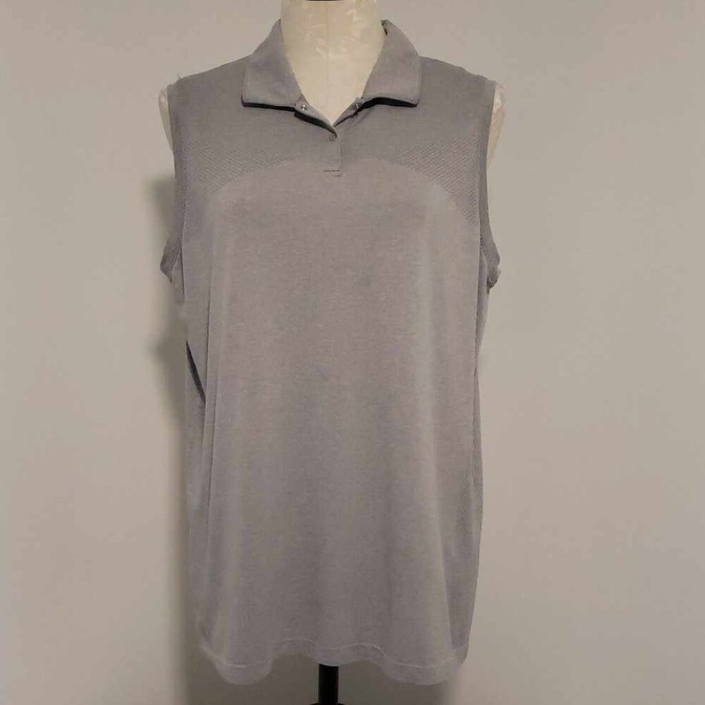 Slazenger Golf Sleeveless Polo Grey Size X-Large